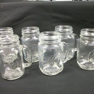 Country Fair Mason Drinking Jar with Handles Set of 6
